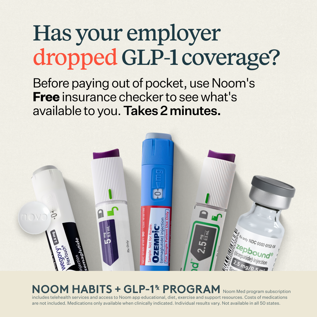 Noom Facebook ad: Introducing Noom's Free GLP-1 Insurance Checker