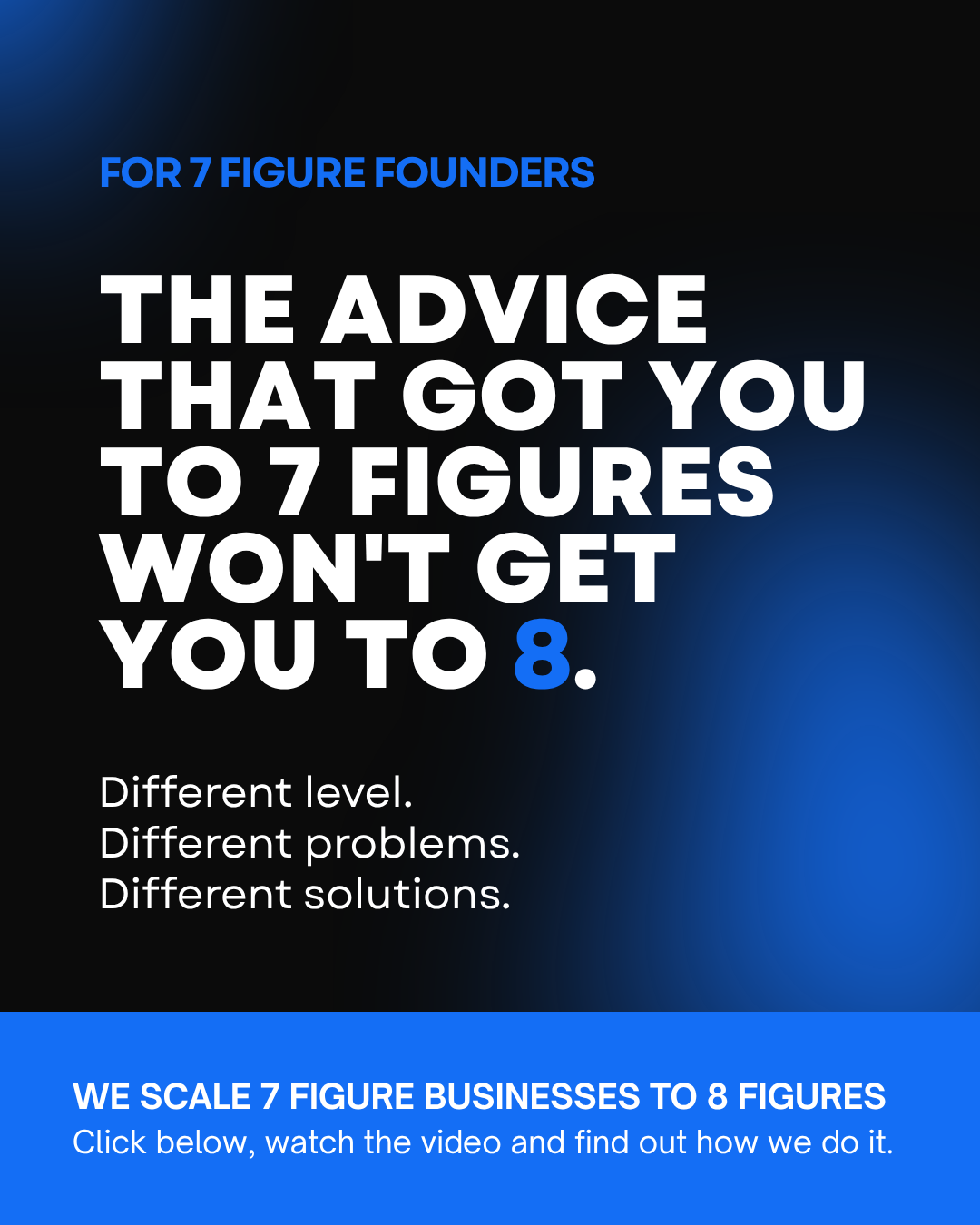 The Entourage Facebook ad: Break Your 7 Figure Ceiling