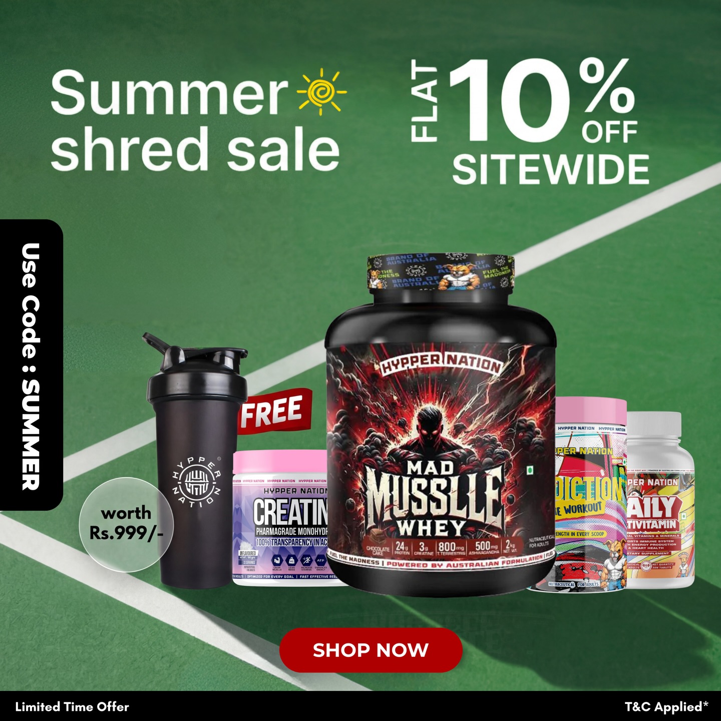 Hypper Nation Facebook ad: Flat 10% Off