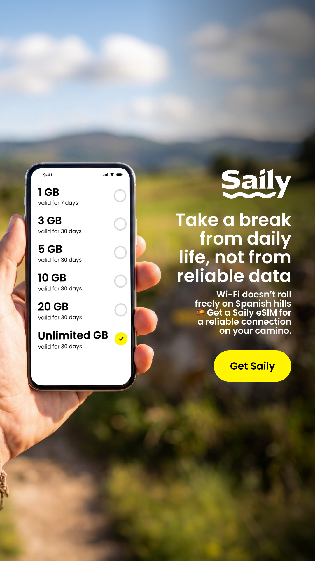 Saily Facebook ad