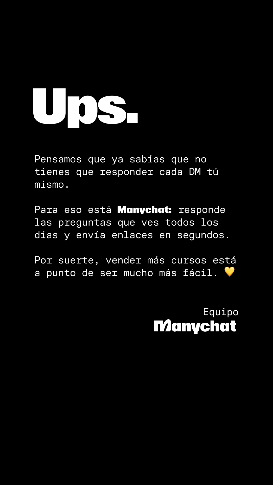 Manychat Facebook ad