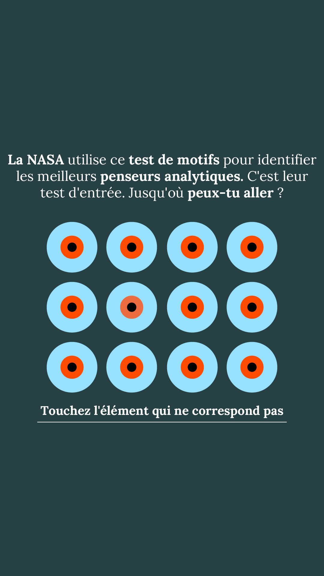 International IQ test Facebook ad