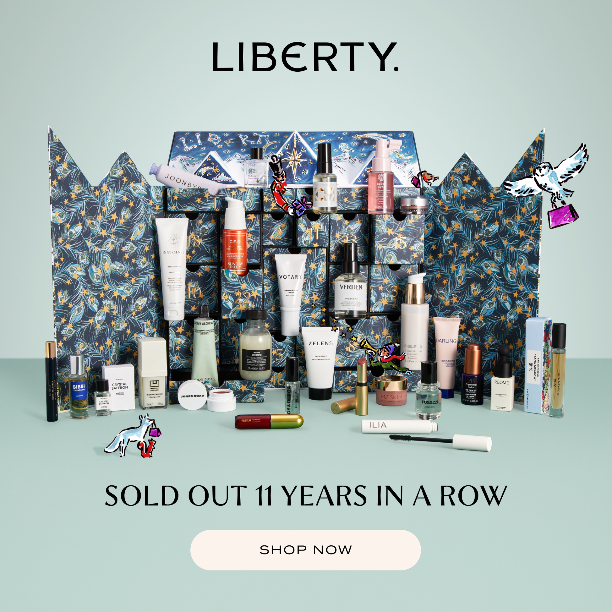 Liberty London Facebook ad: Discover 29 luxury beauty icons.