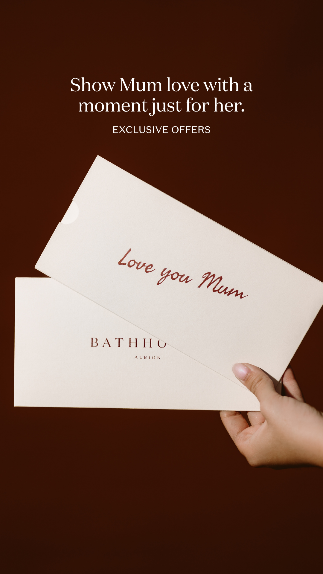 The Bathhouse Group Facebook ad: This Mother’s Day, offer her something truly considered.