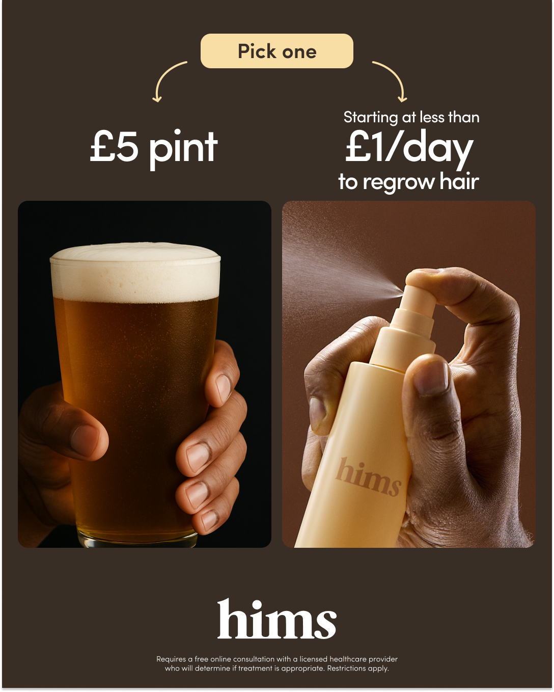 hims Facebook ad