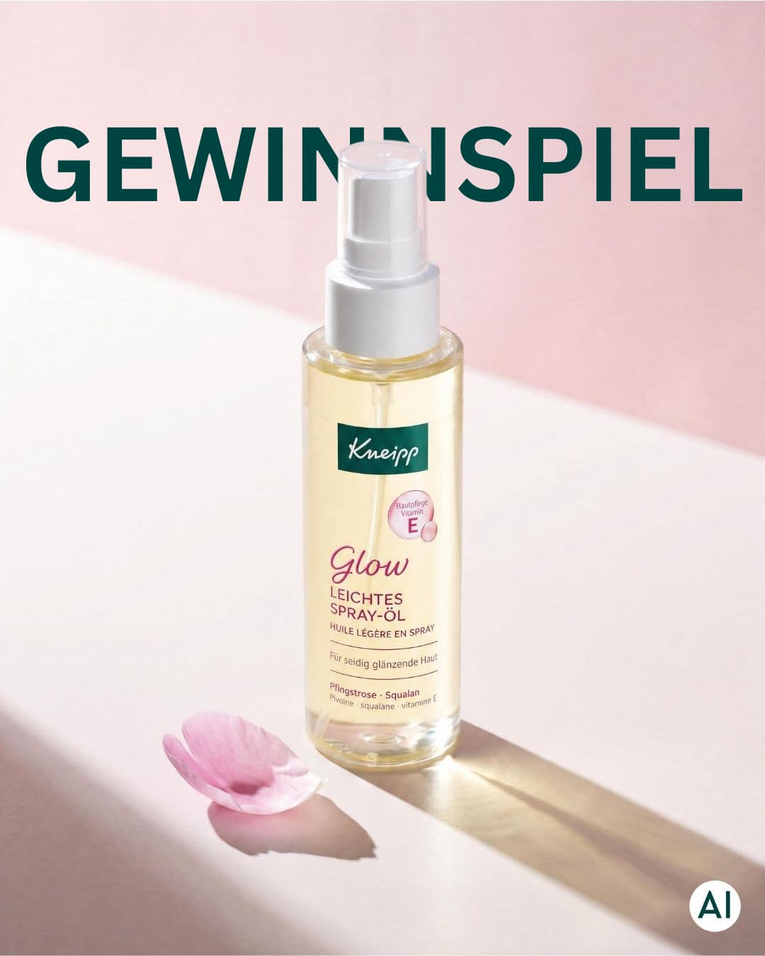 Kneipp Facebook ad: Zeit für ein bisschen Glow & Me-Time!