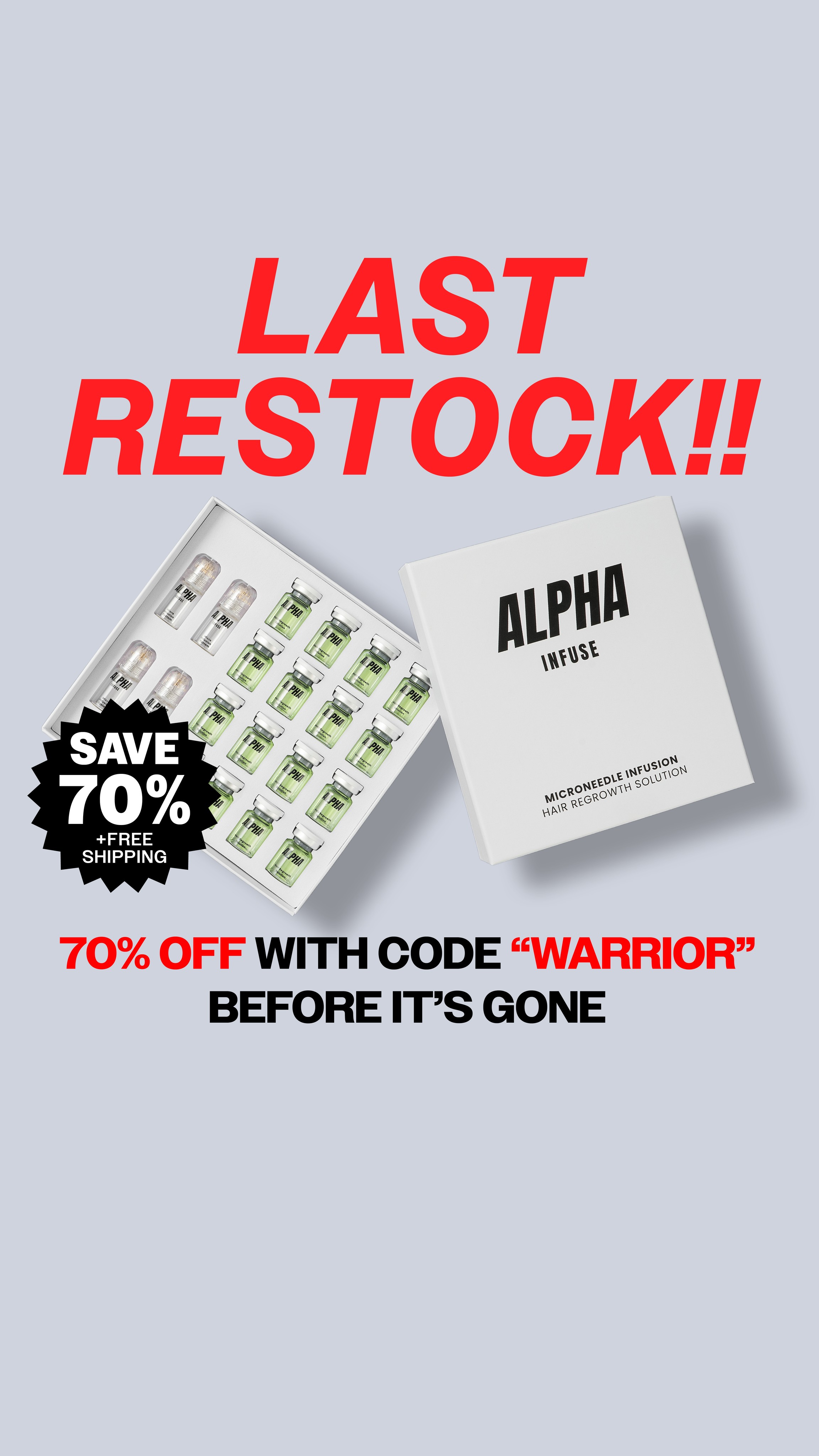 AlphaInfuse Facebook ad