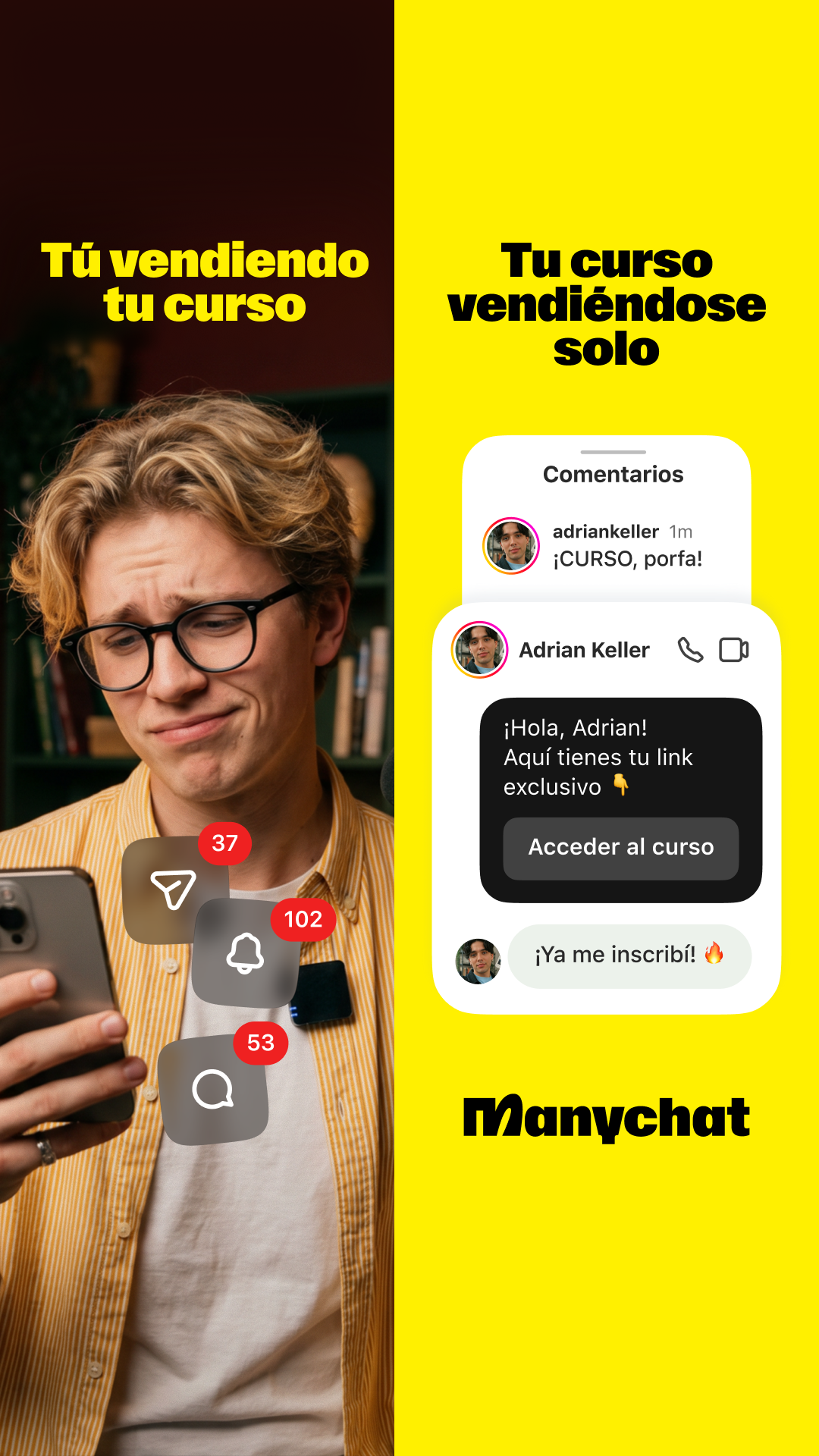 Manychat Facebook ad