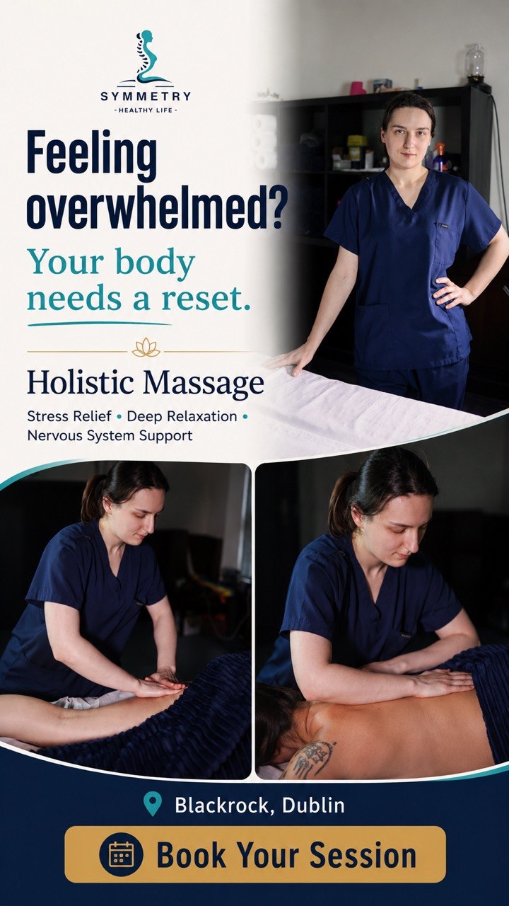 SymmetyhlBodybalance Facebook ad: Feeling stressed, overwhelmed or emotionally drained?