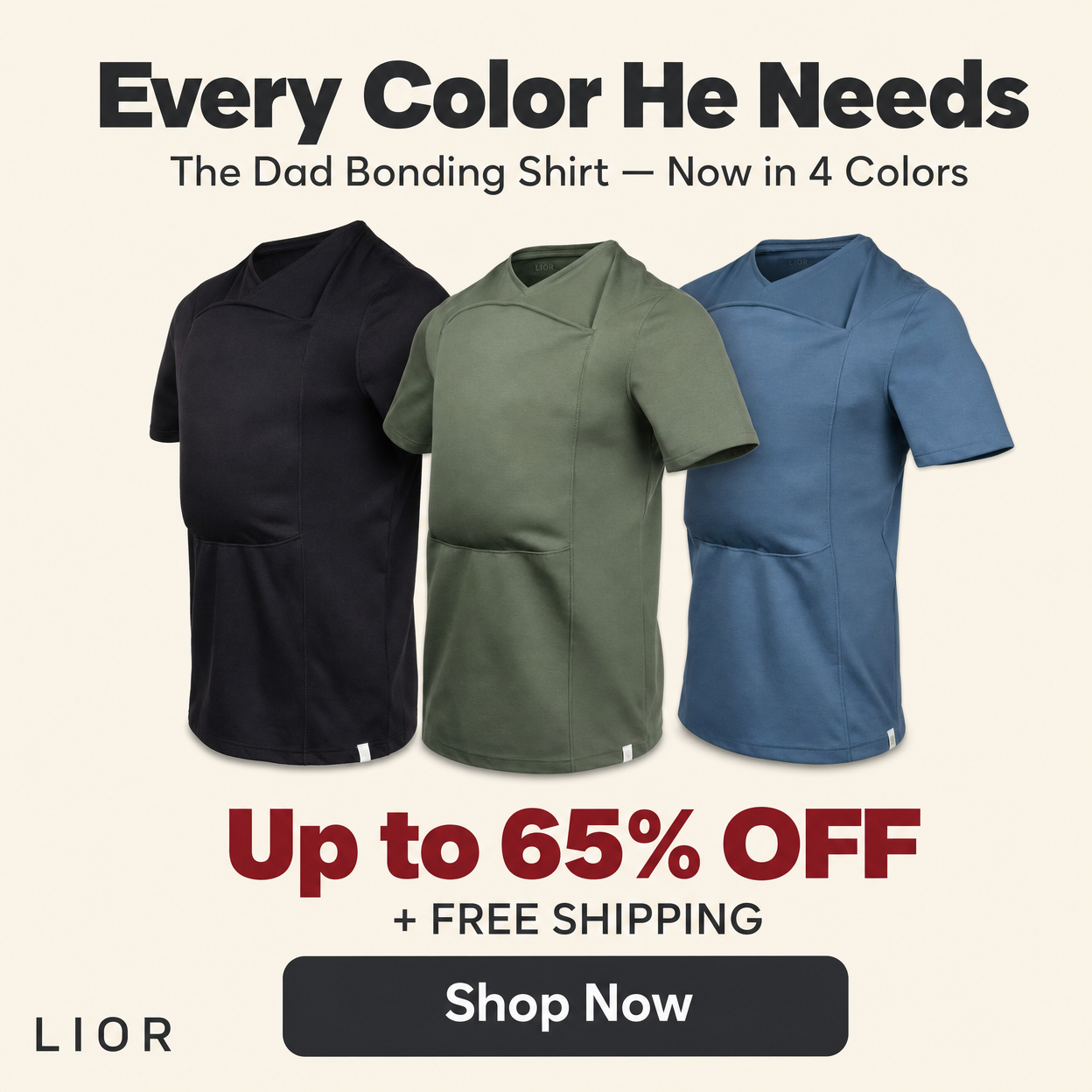 LIOR Facebook ad: He Wouldn't Let Me Put Him Down