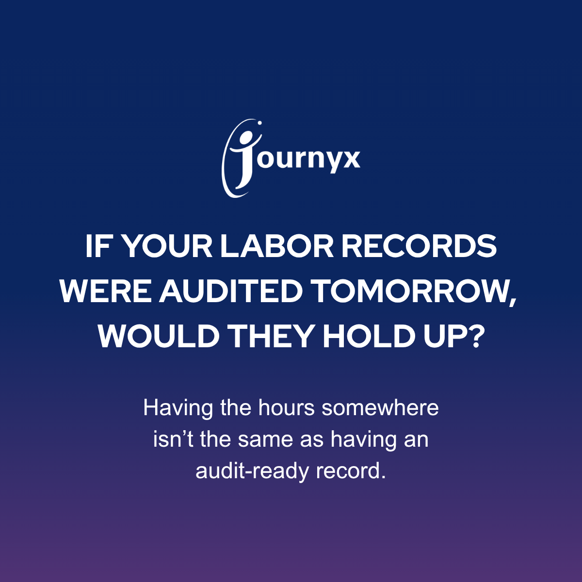 Journyx Facebook ad: Audit-Ready Labor Tracking for Public Power