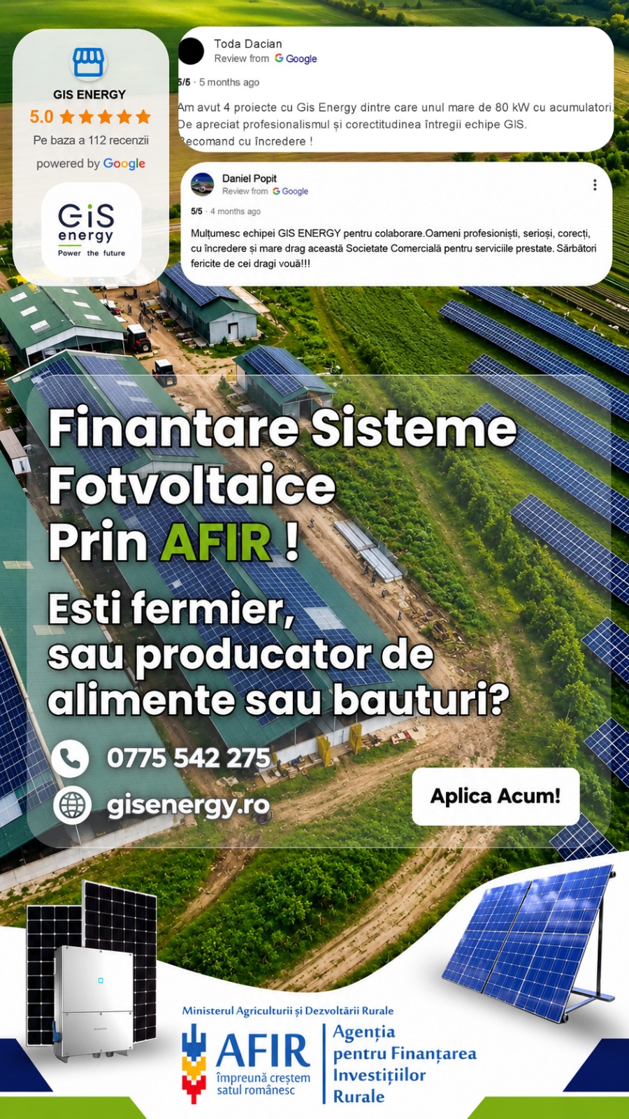 GiS Energy Facebook ad: Vreau finantare!