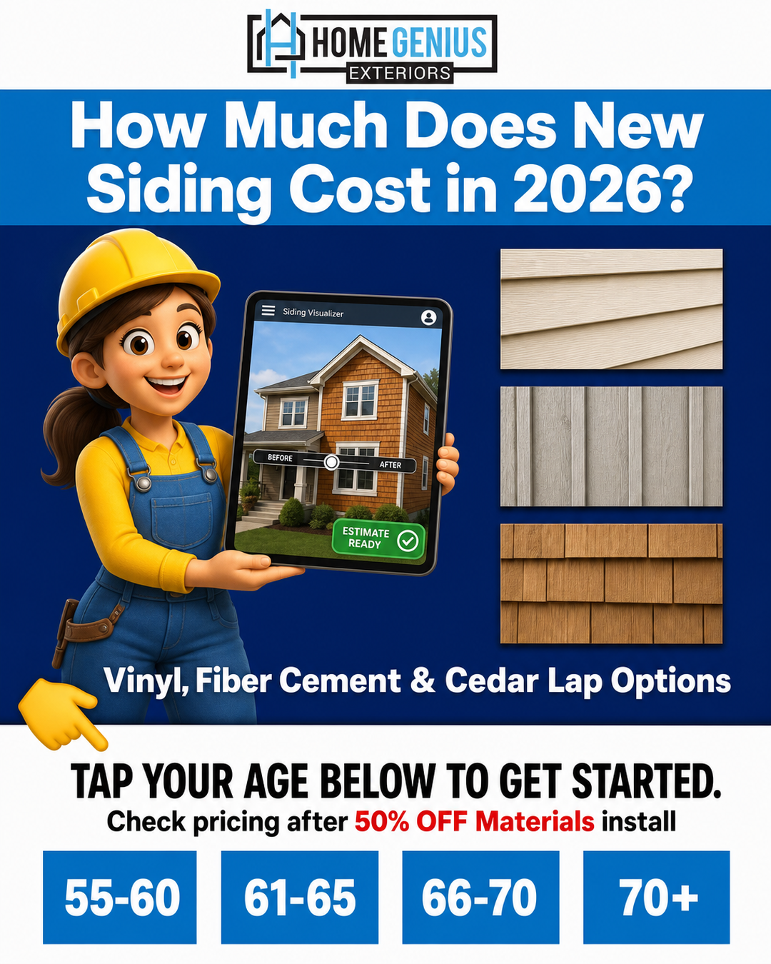 Home Genius Exteriors Facebook ad