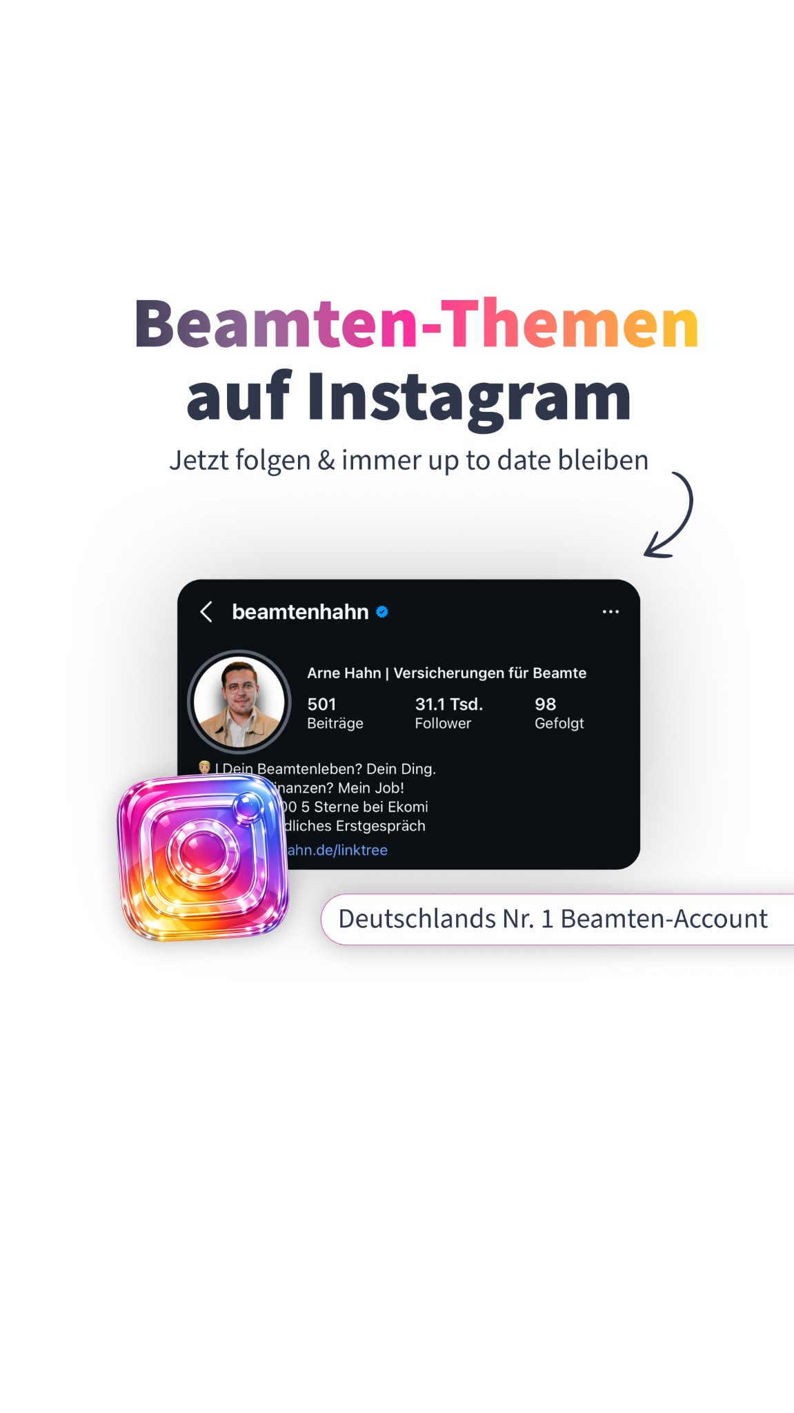 Beamtenhahn Facebook ad: Kostenlos aber voller Mehrwert!