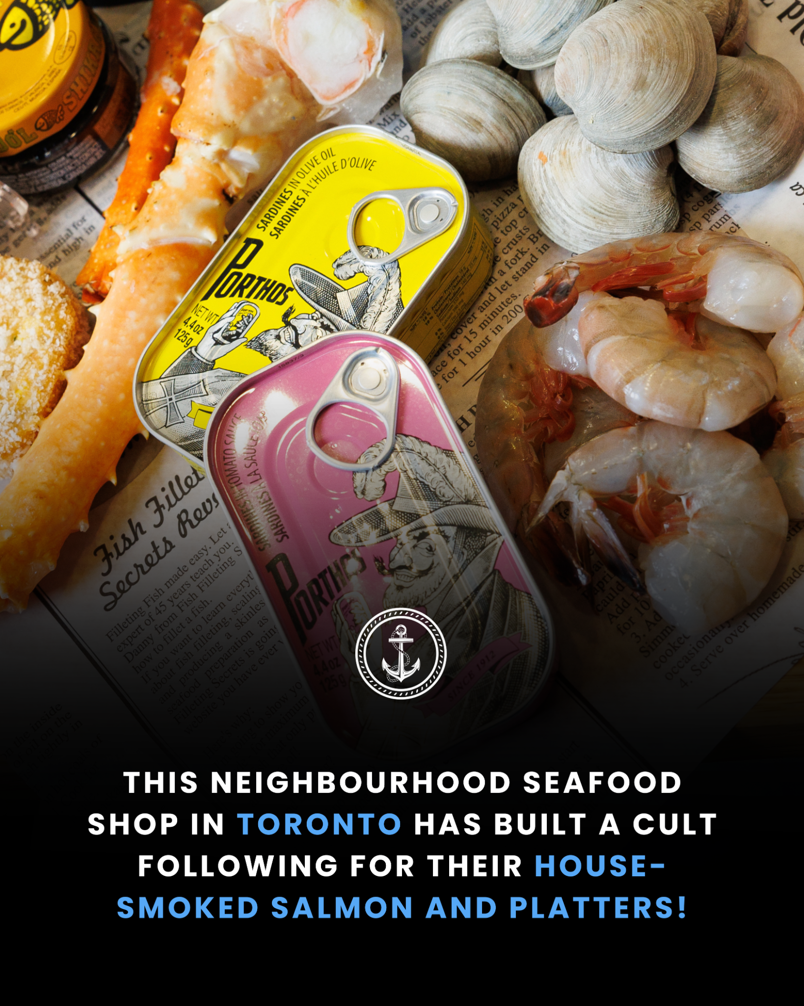 Anchor Fish Market Facebook ad: Looking for fresh fish in Toronto? Order with us today…