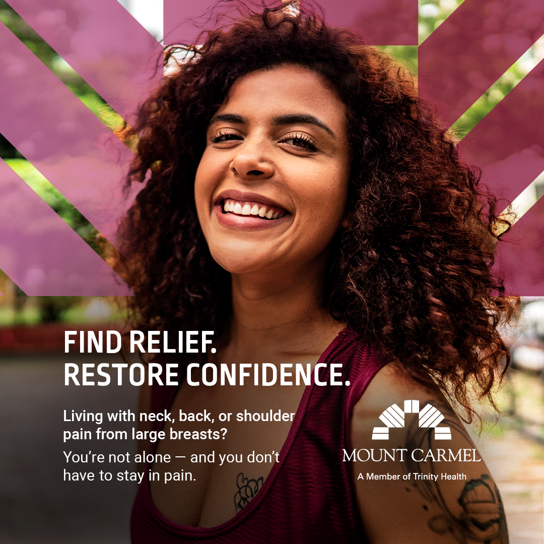 Mount Carmel Health Facebook ad: Is Pain Holding You Back?