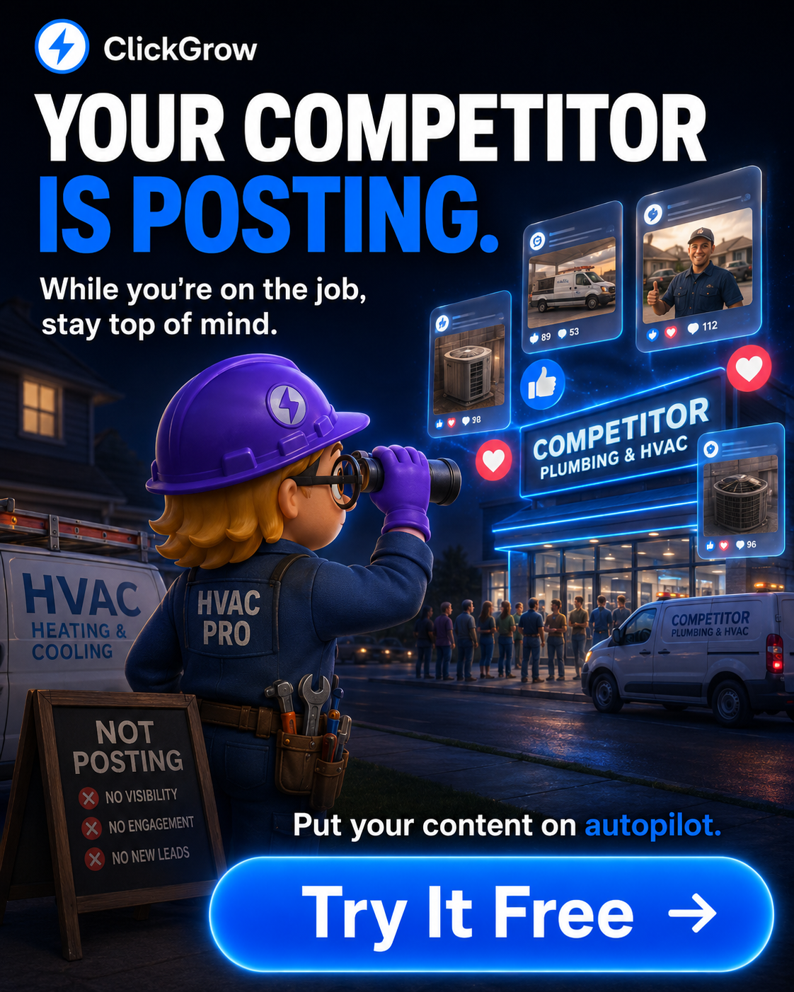 ClickGrow AI Facebook ad