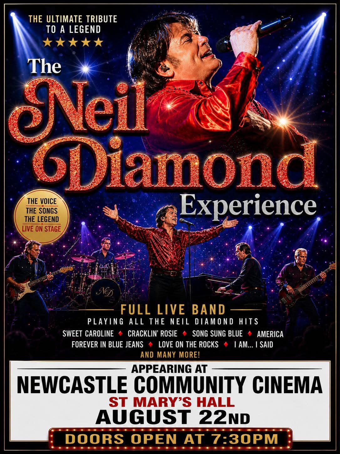 The Neil Diamond Experience - Ireland Facebook ad: Forever In Blue Jeans - The Neil Diamond Experience at…