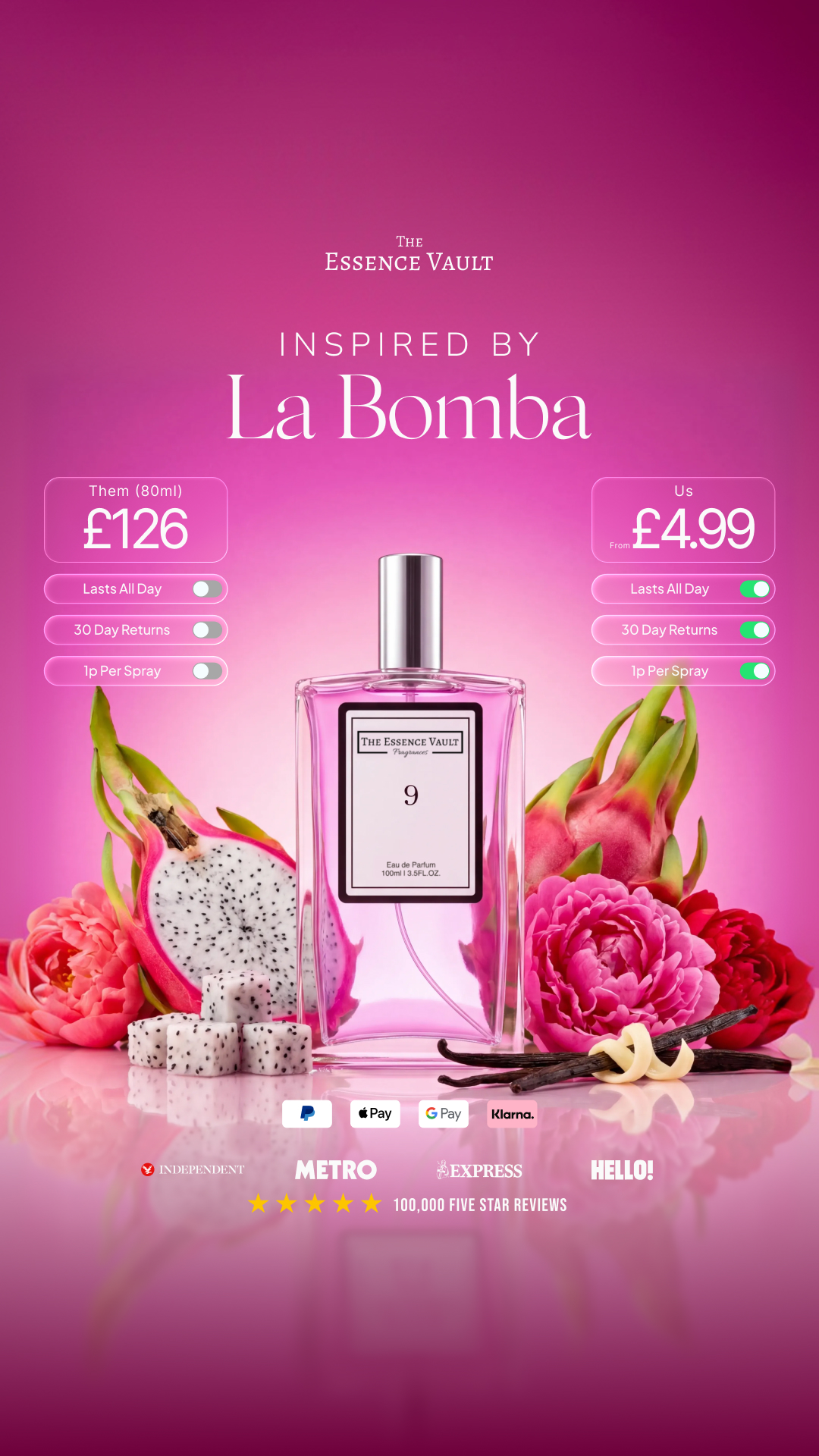 The Essence Vault Facebook ad