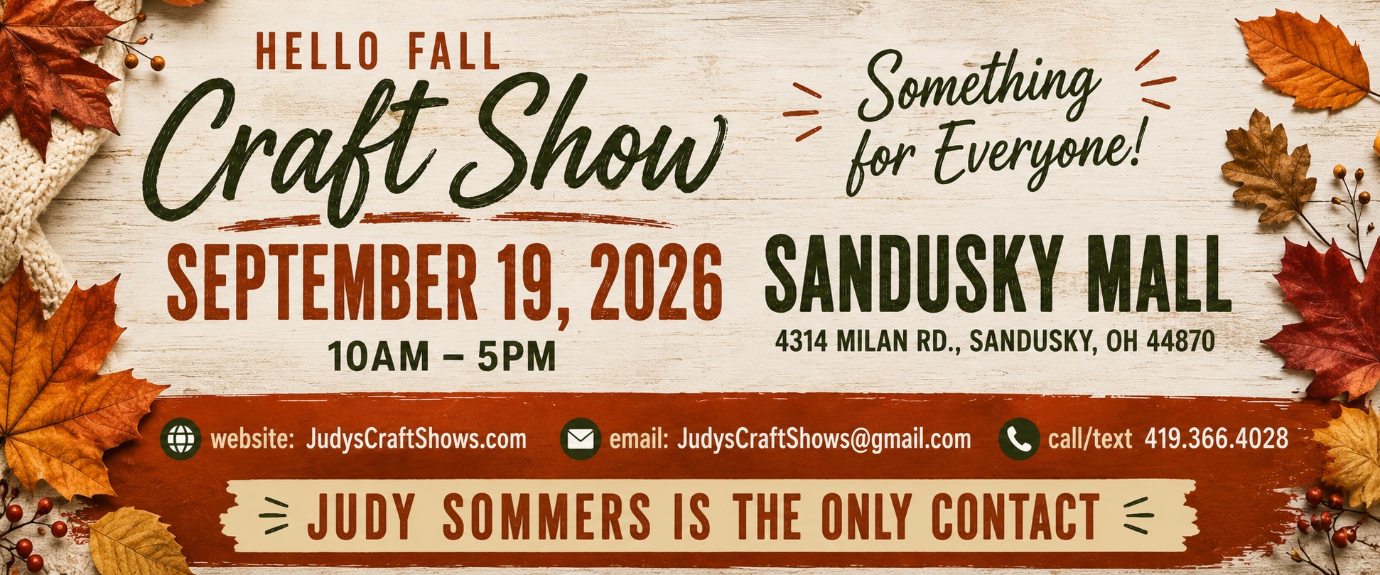 Judy's Craft & Vendor Shows Facebook ad: JudysCraftShows.com/ JudysCraftShows@gmail.com/…