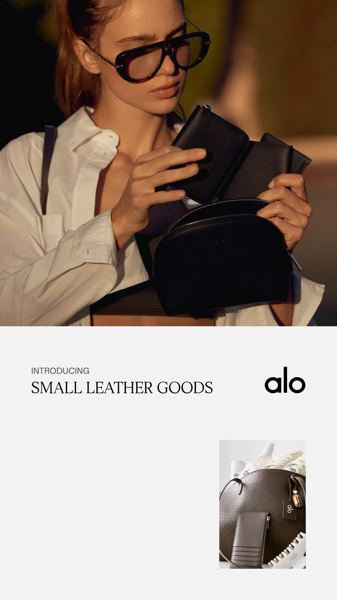 Alo Yoga Facebook ad: The Bag Collection
