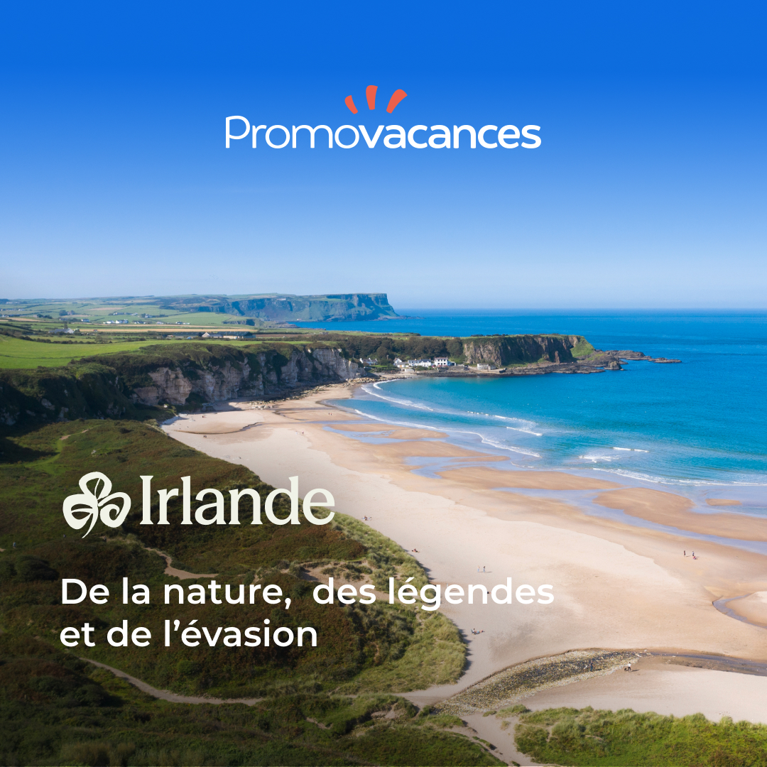 Promovacances Facebook ad: L'Irlande, un voyage grandeur nature.