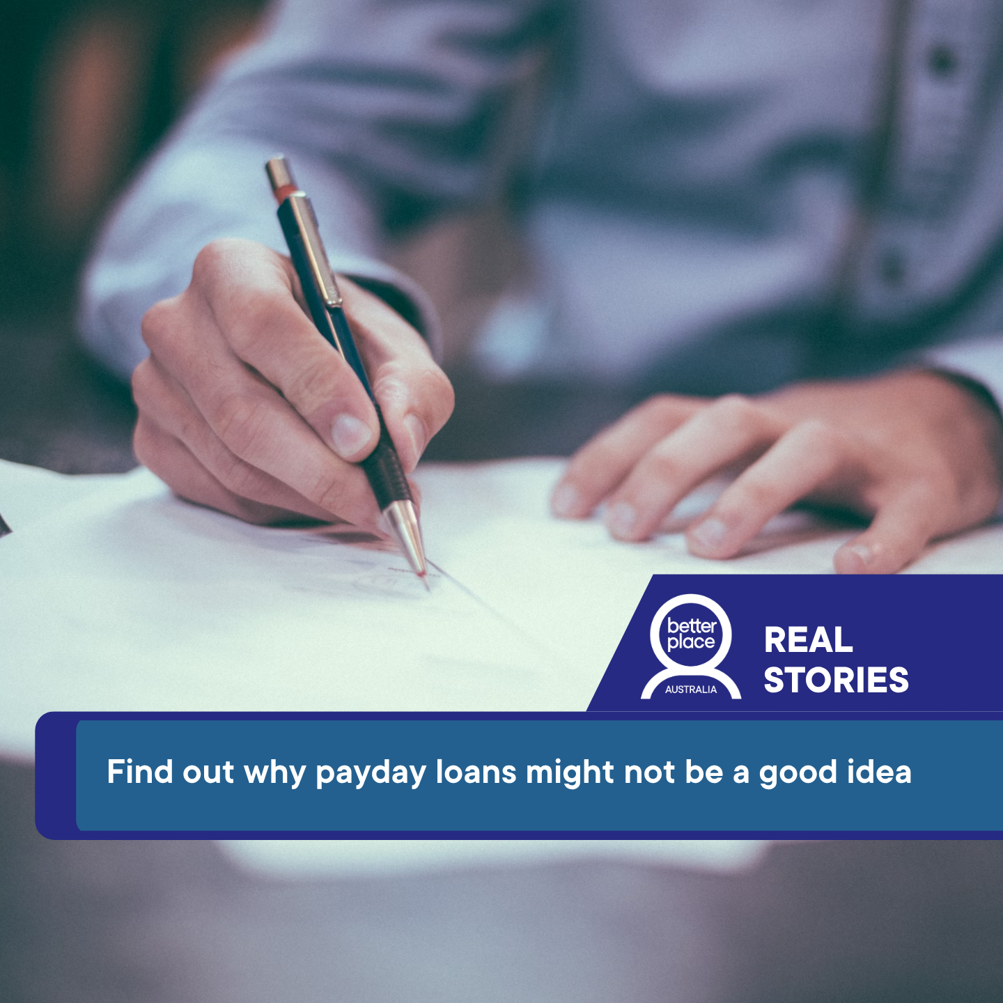 Better Place Australia Facebook ad: Free Financial Counselling for Victorians