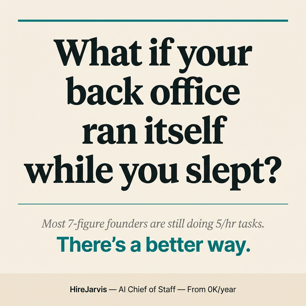 Hire Jarvis Facebook ad: What If Your Biggest Problem Was Solved By Morning?