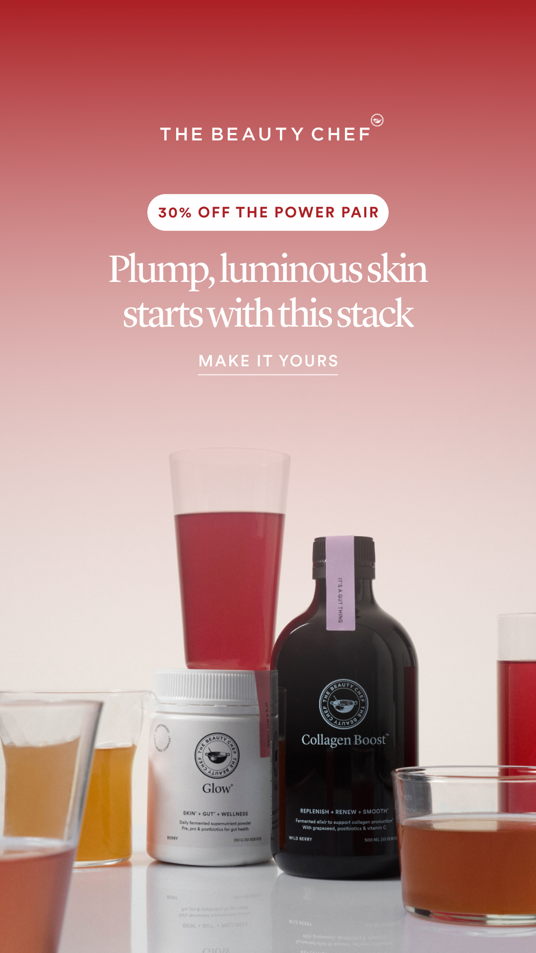 The Beauty Chef Facebook ad: 30% off The Power Pair