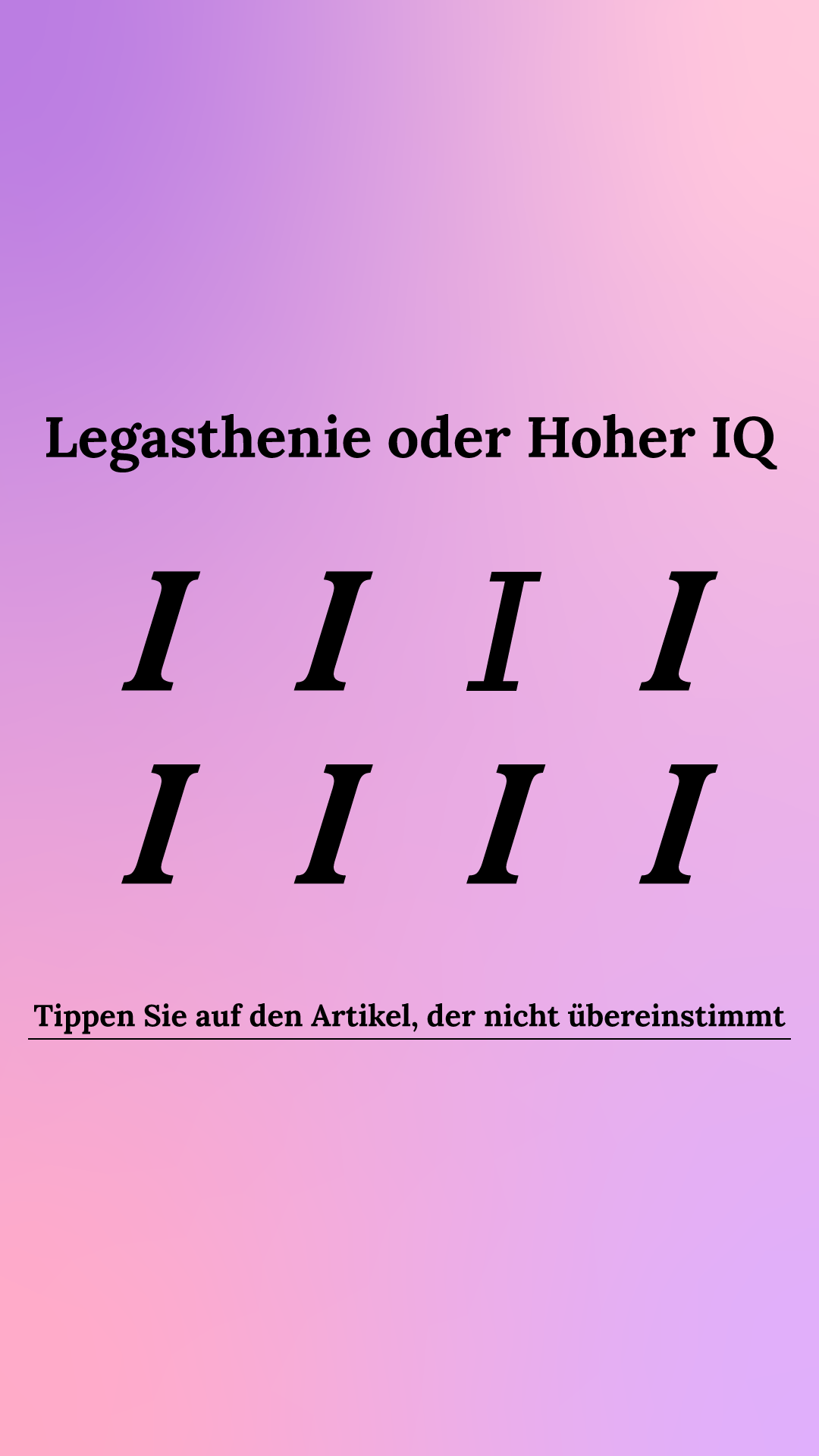 International IQ test Facebook ad