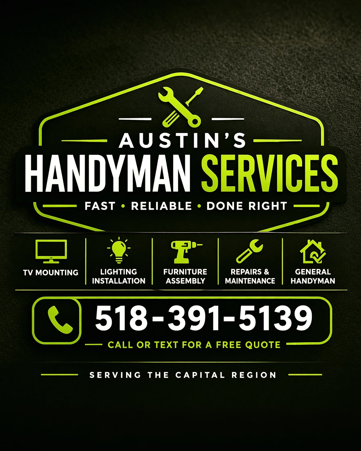 Austin’s Handyman Services Facebook ad: Chat in Messenger