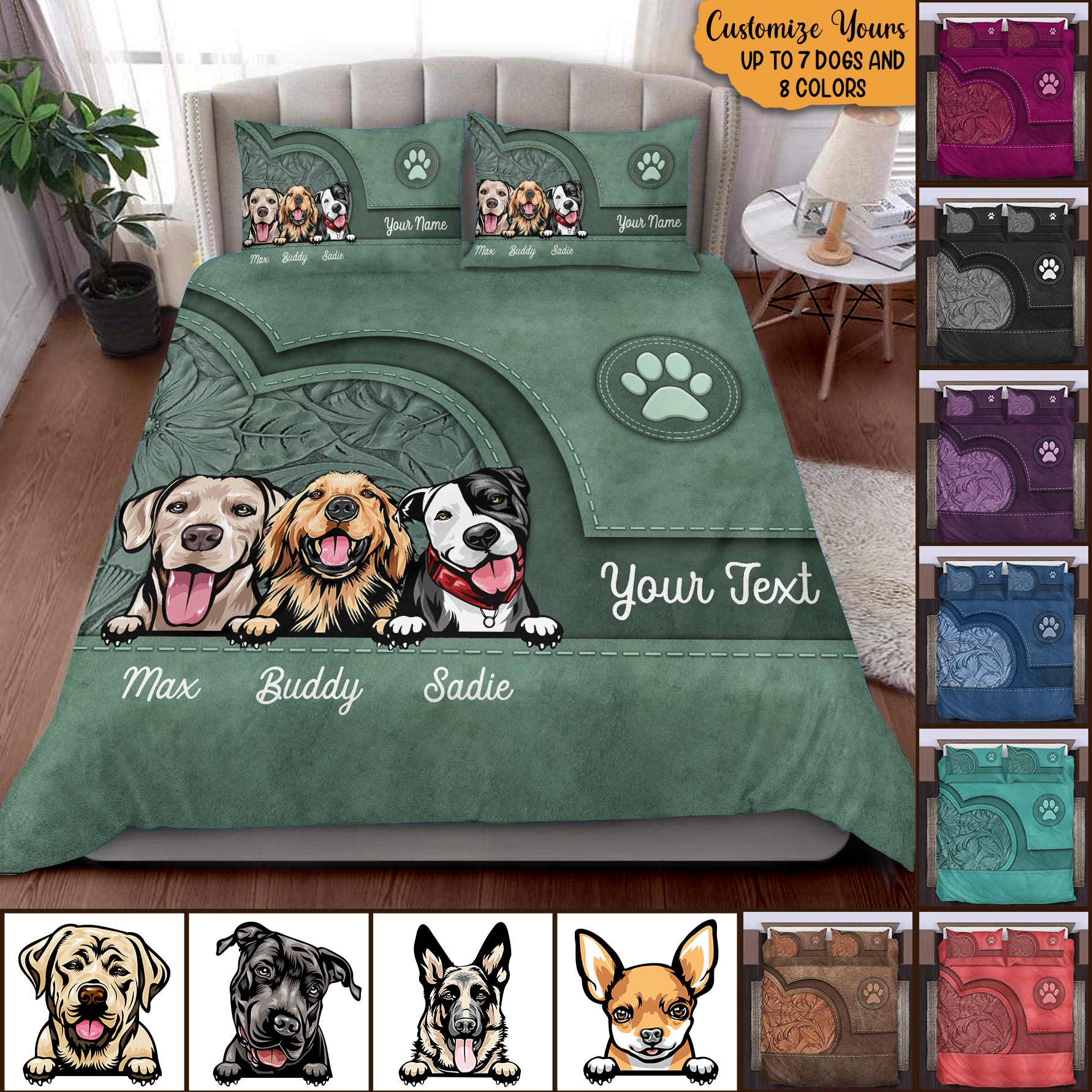 Best Personalized Gifts - BMGifts Facebook ad: Dog Personalized Bedding Set, Personalized Gift for Dog…