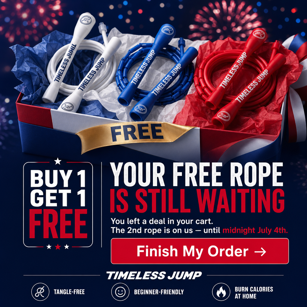 Timeless Jump Facebook ad: 4th of July Sale, Buy 1 Get 1 FREE