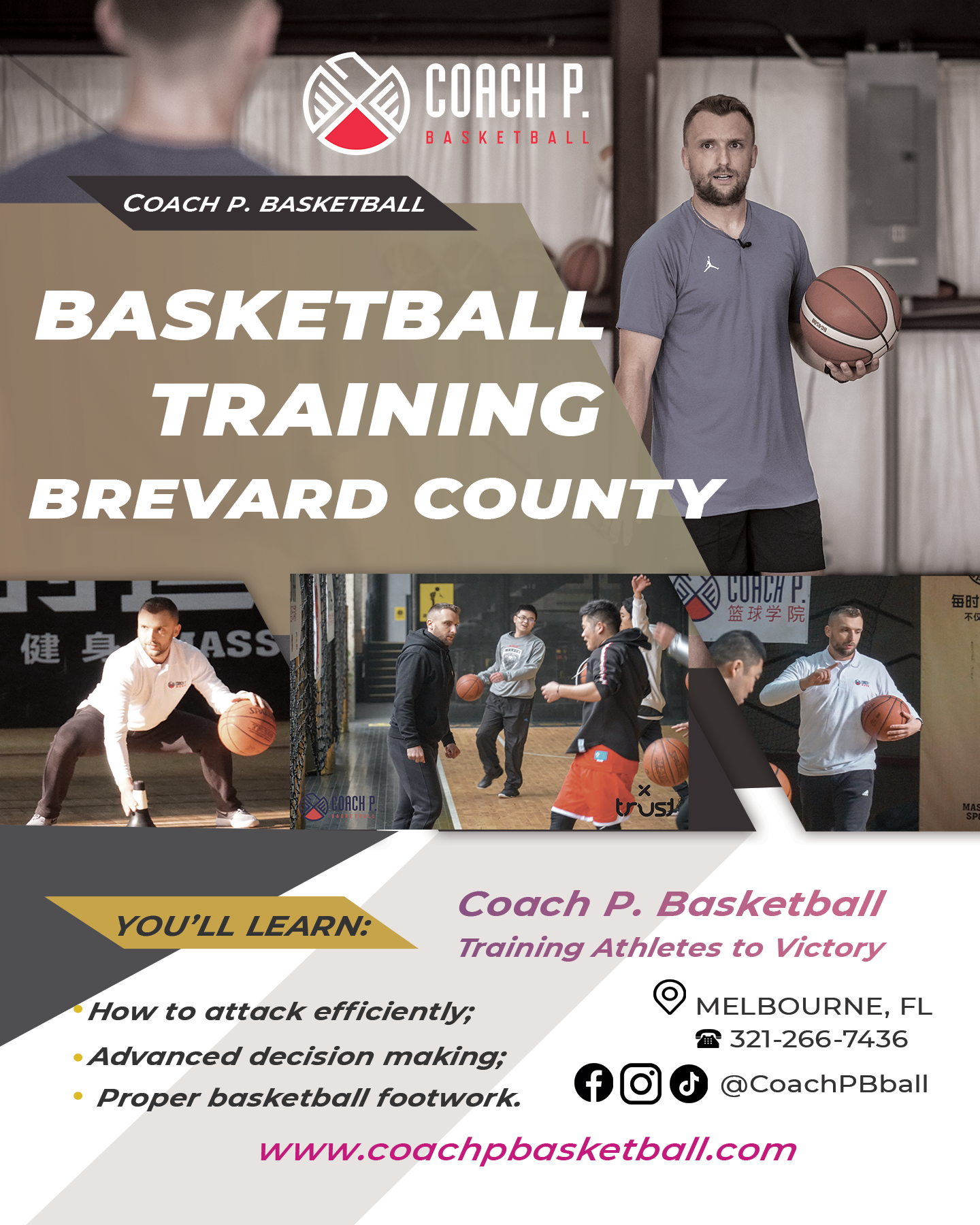 Coach P. Basketball - Basketball Training Facebook ad: Give it a shot today!
