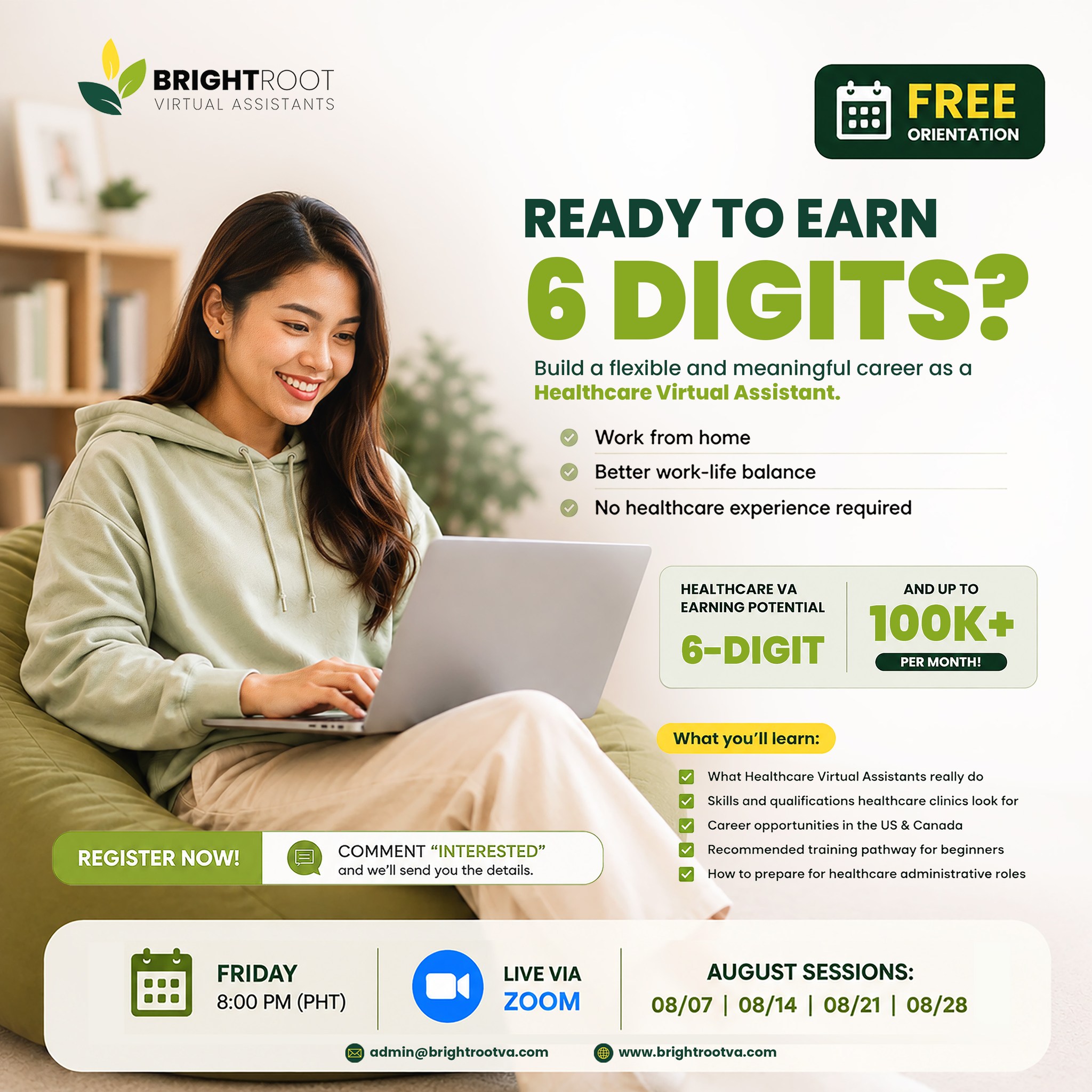 BrightRoot VA Facebook ad: ๐๐๐๐๐ฒ ๐ญ๐จ ๐๐ฎ๐ข๐ฅ๐ ๐ ๐๐๐ซ๐๐๐ซ ๐ญ๐ก๐๐ญโฆ