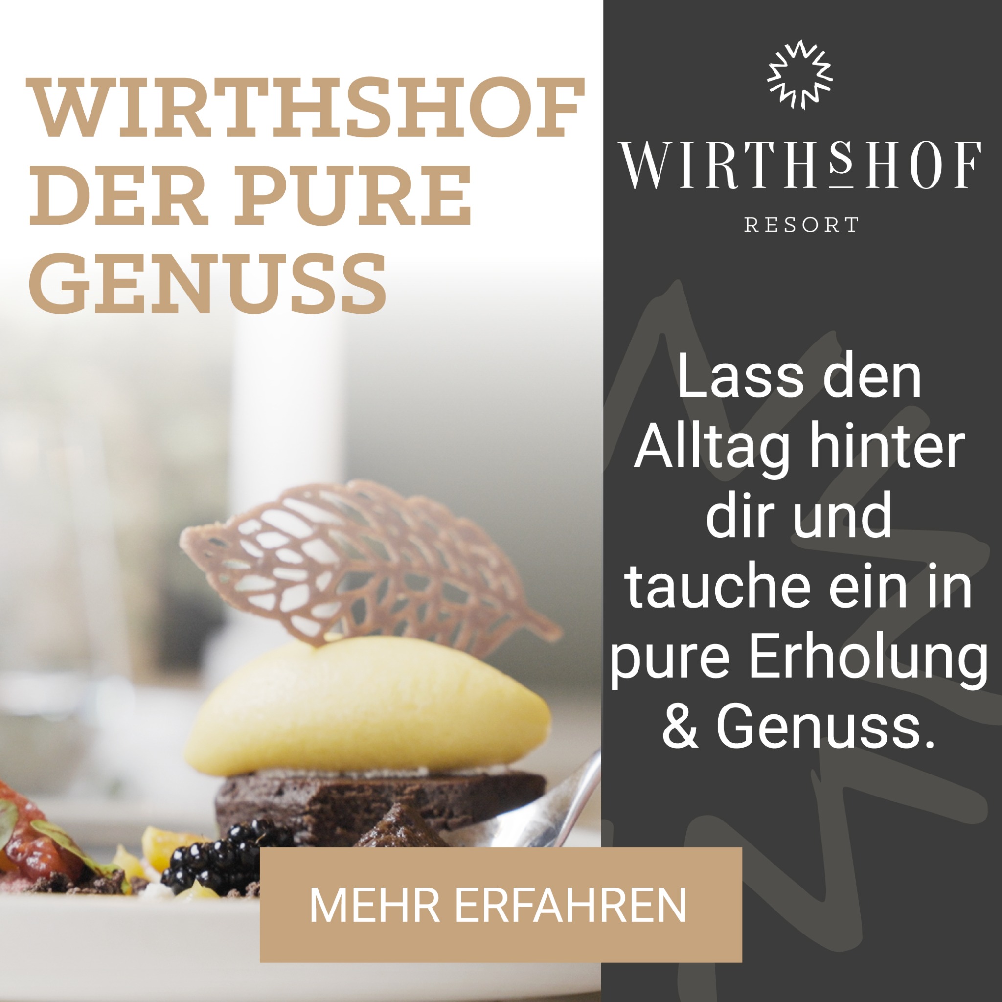 Wirthshof Resort Facebook ad: Ihre Winter-Auszeit am Bodensee