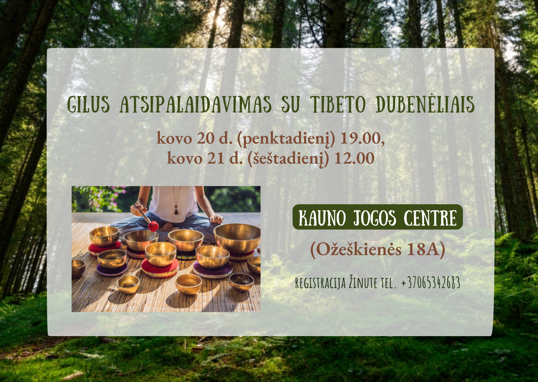 Ramuma garse Facebook ad: Gilus atsipalaidavimas su Tibeto dubenėliais Kaune
