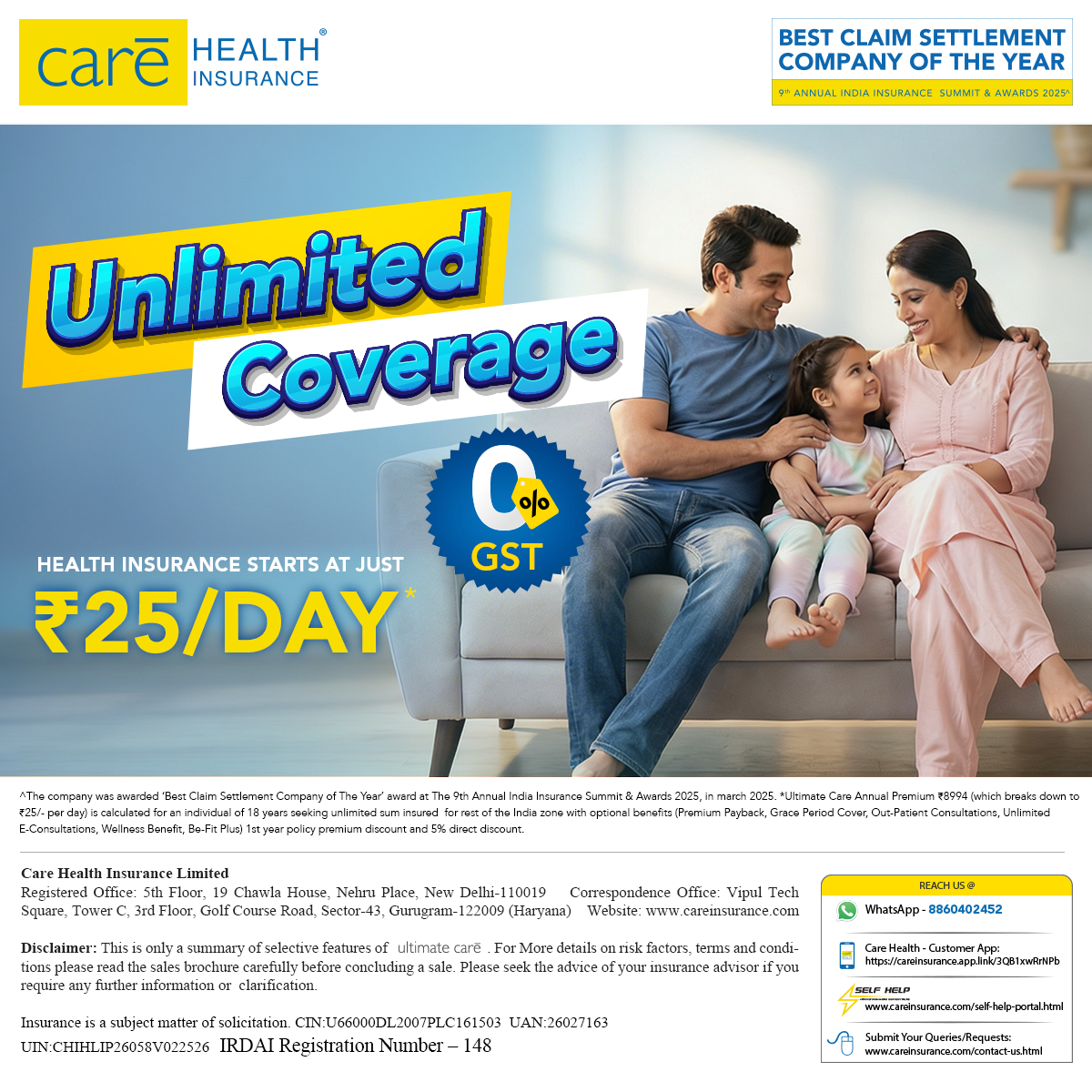 Care Insurance Facebook ad