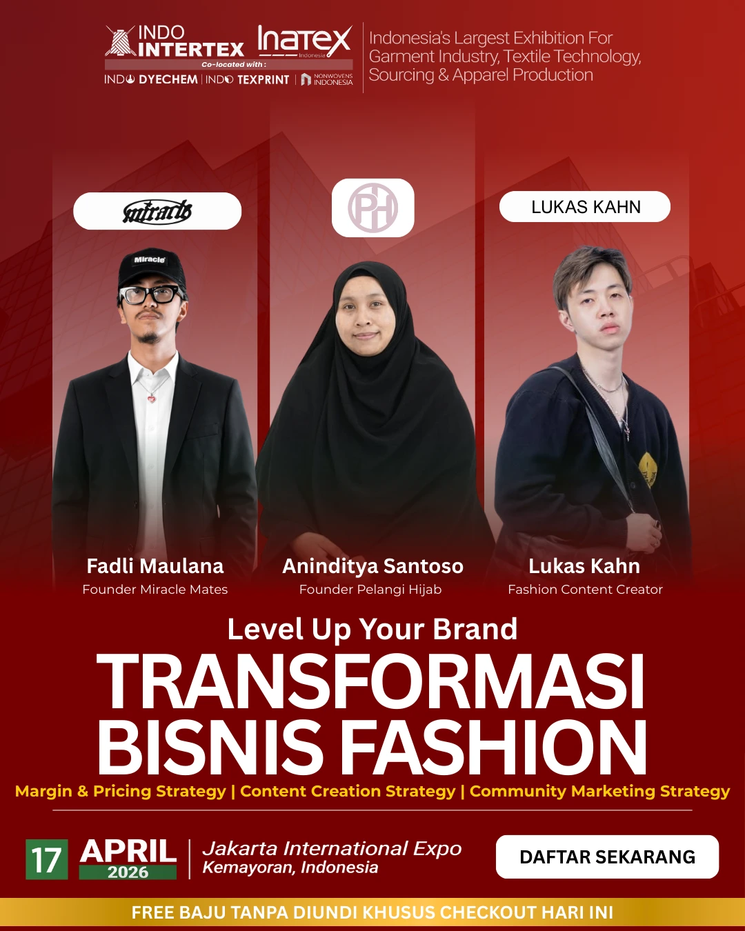 Indo Intertex Facebook ad: Tiket Terbatas!