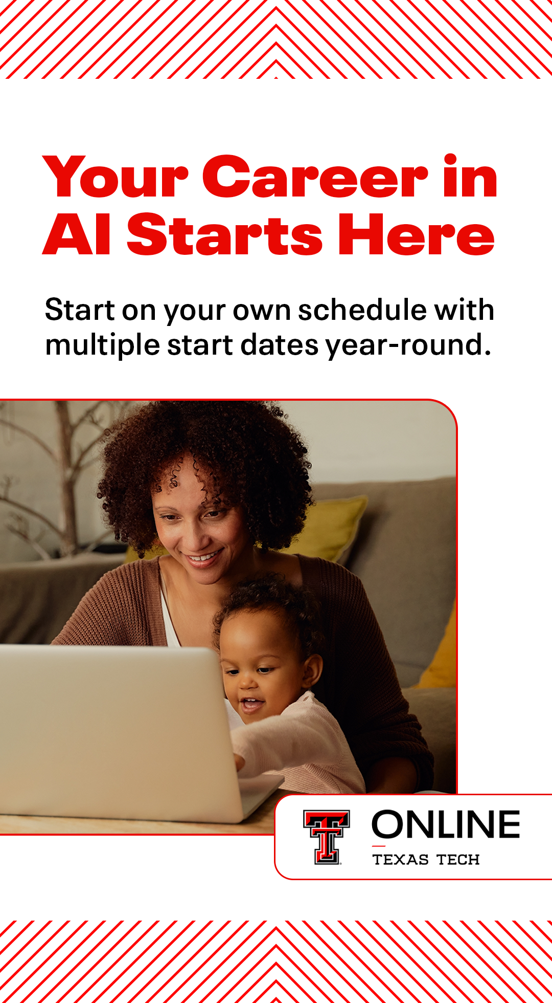 Texas Tech University Online Facebook ad from Sep 1, 2026