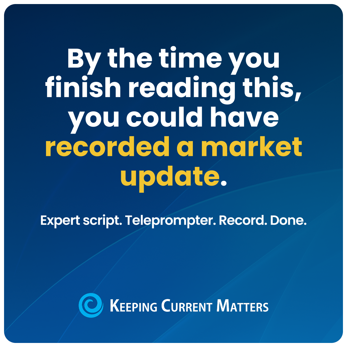 Keeping Current Matters Facebook ad