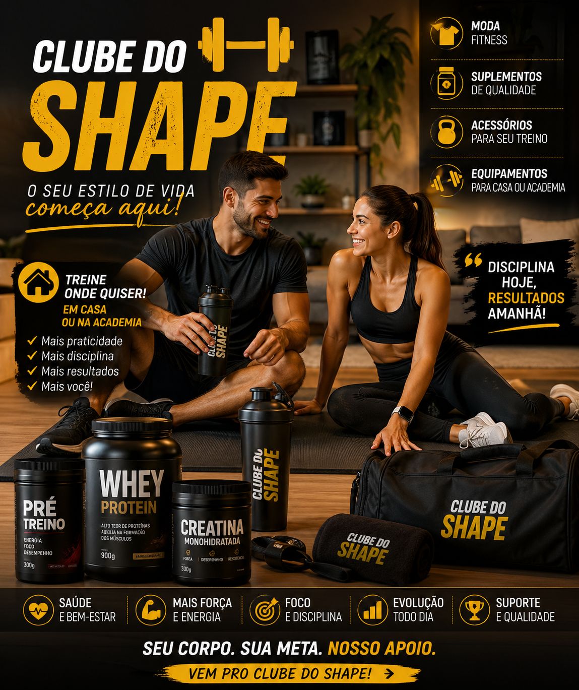 Mundo Fitness Facebook ad: Suplementos, roupas, acessórios e achadinhos com descontos…