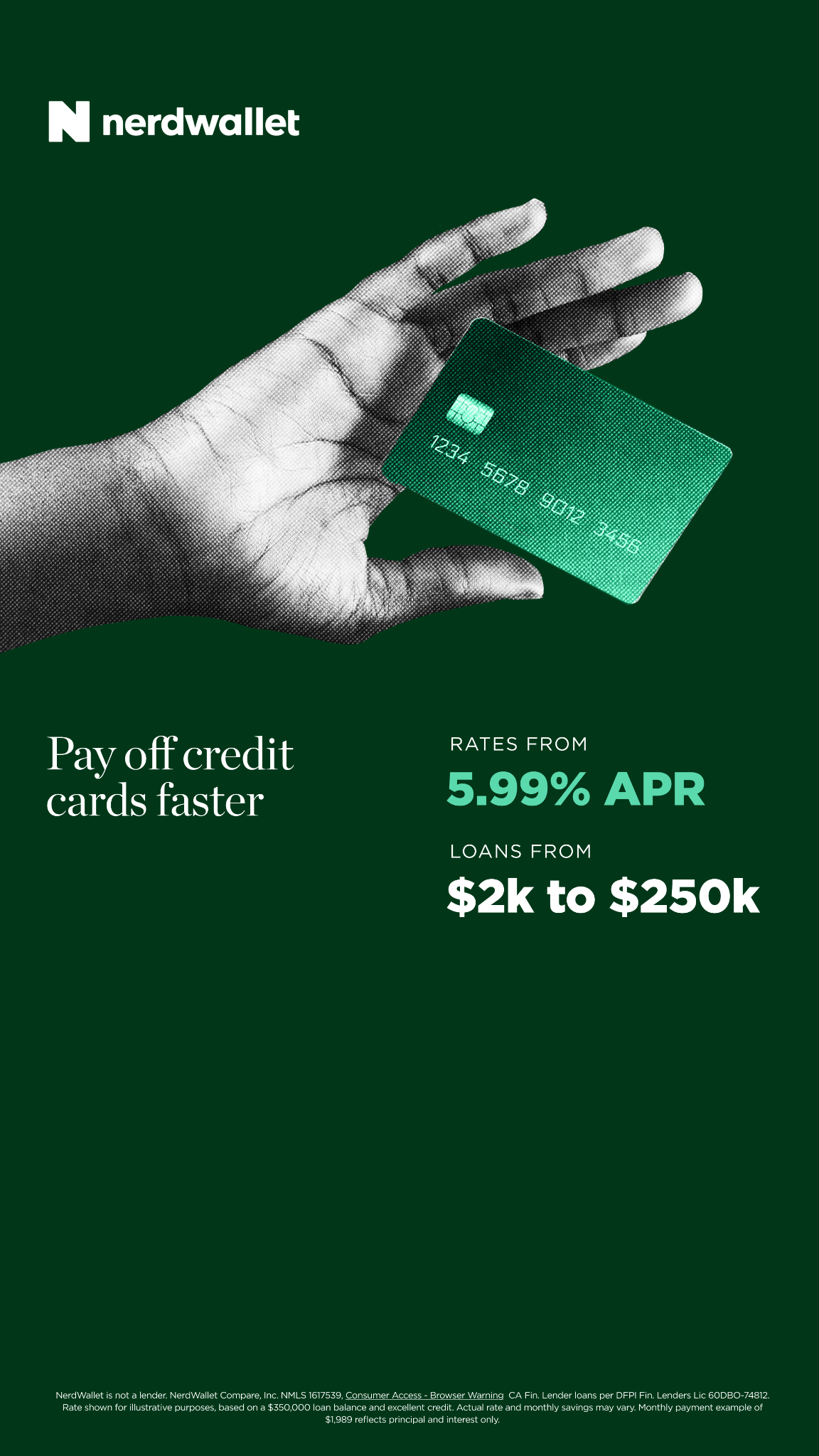 NerdWallet Facebook ad