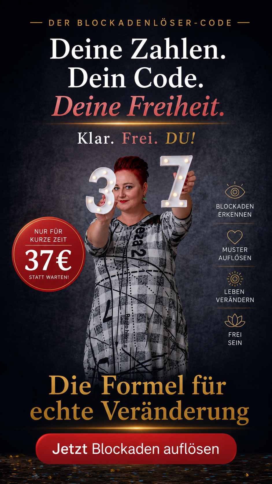 Silke Alpert Facebook ad: Jetzt klar. frei. DU. werden