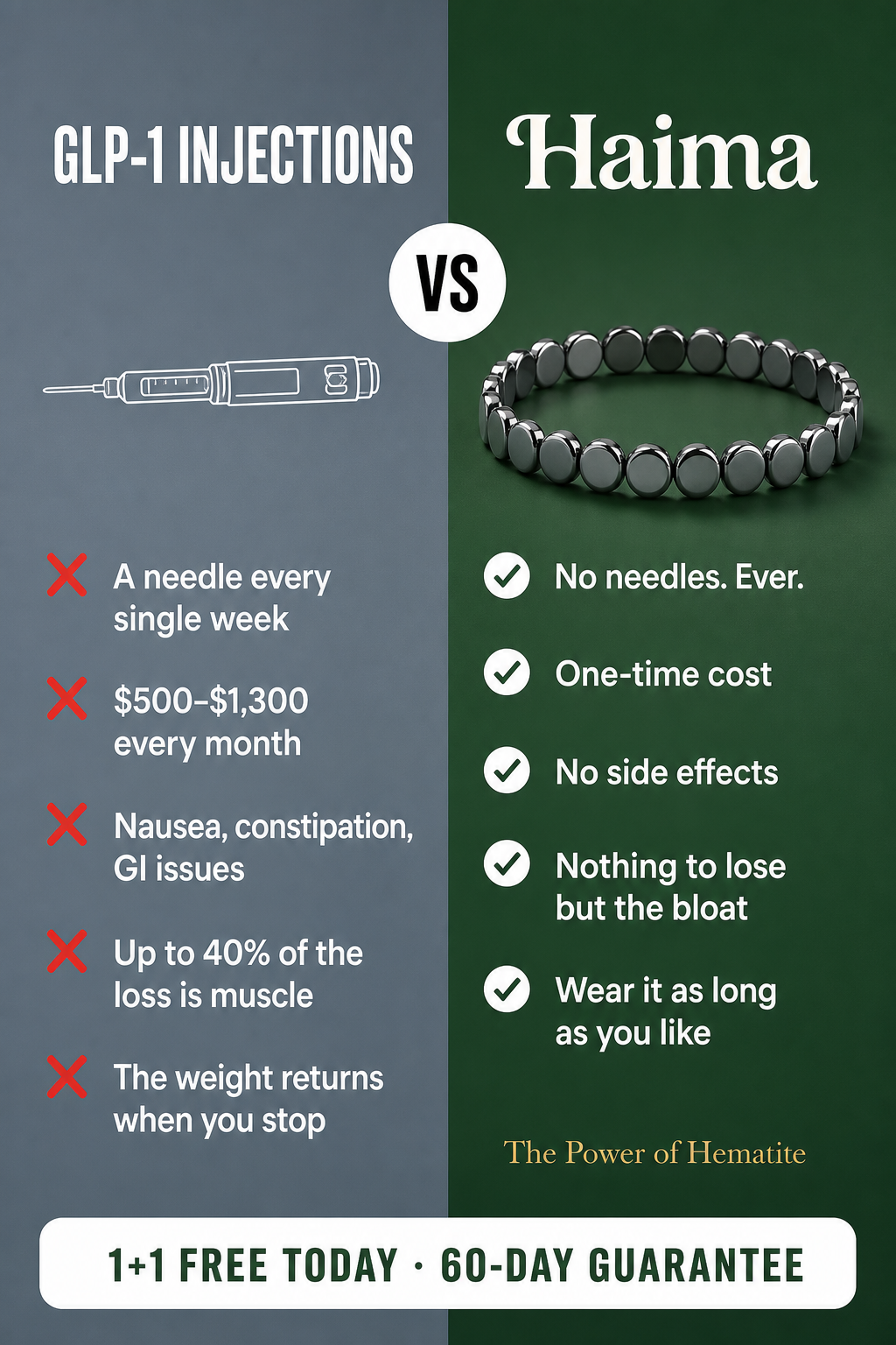 Haima Facebook ad: Haima Hematite Bracelet | Your Natural Menopause Solution
