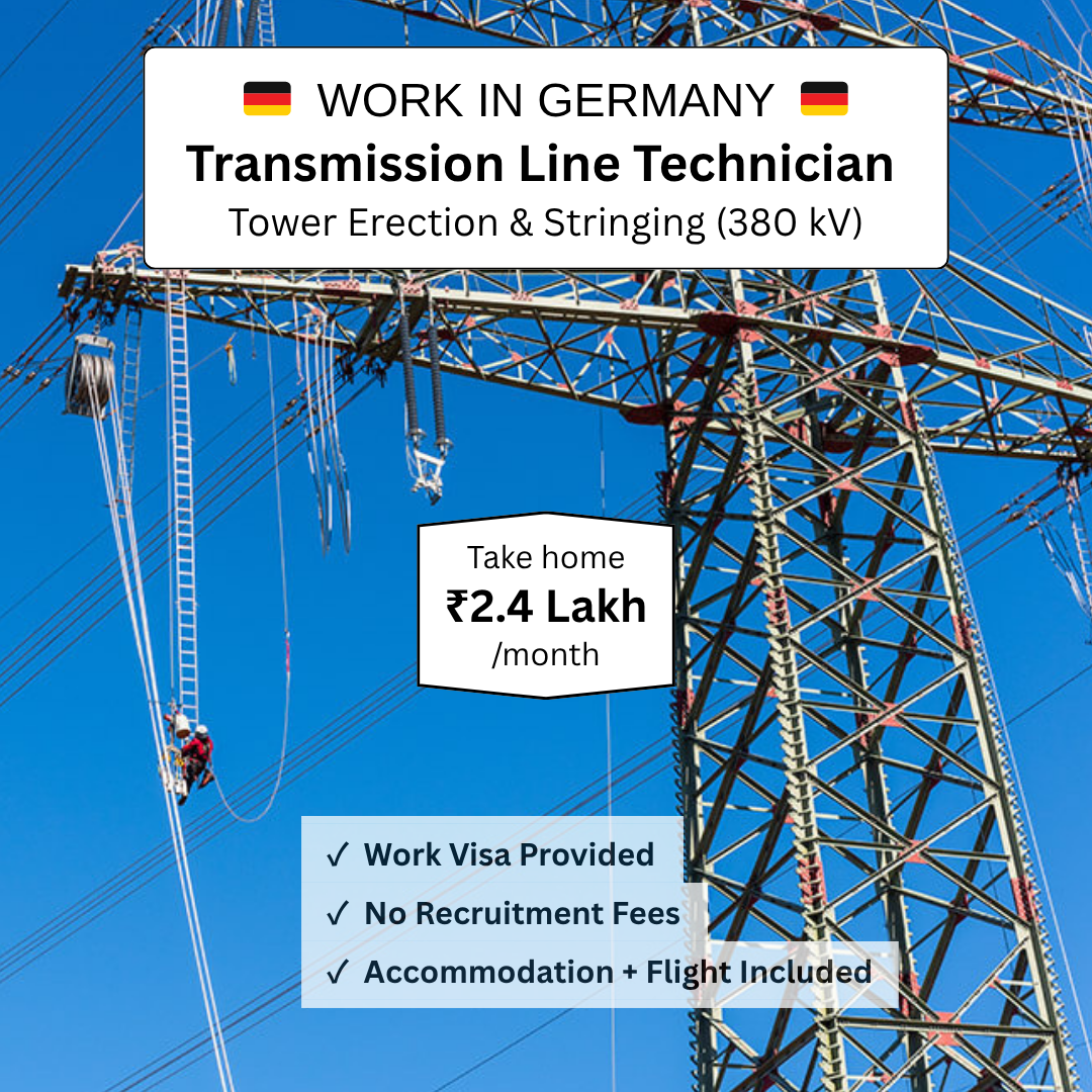 Green Professionals Facebook ad: Transmission Line Technician in Germany