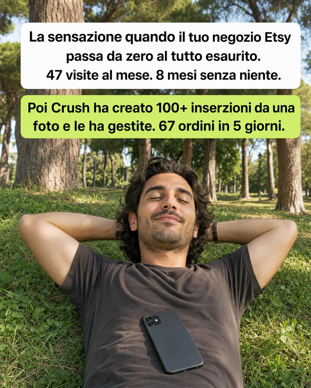 trycrush.ai Facebook ad: Da zero al tutto esaurito