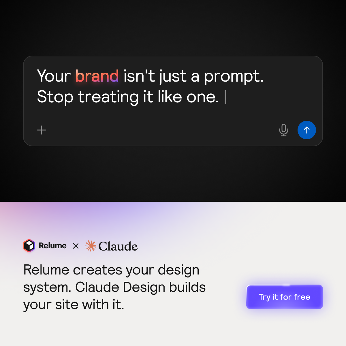 Relume Facebook ad