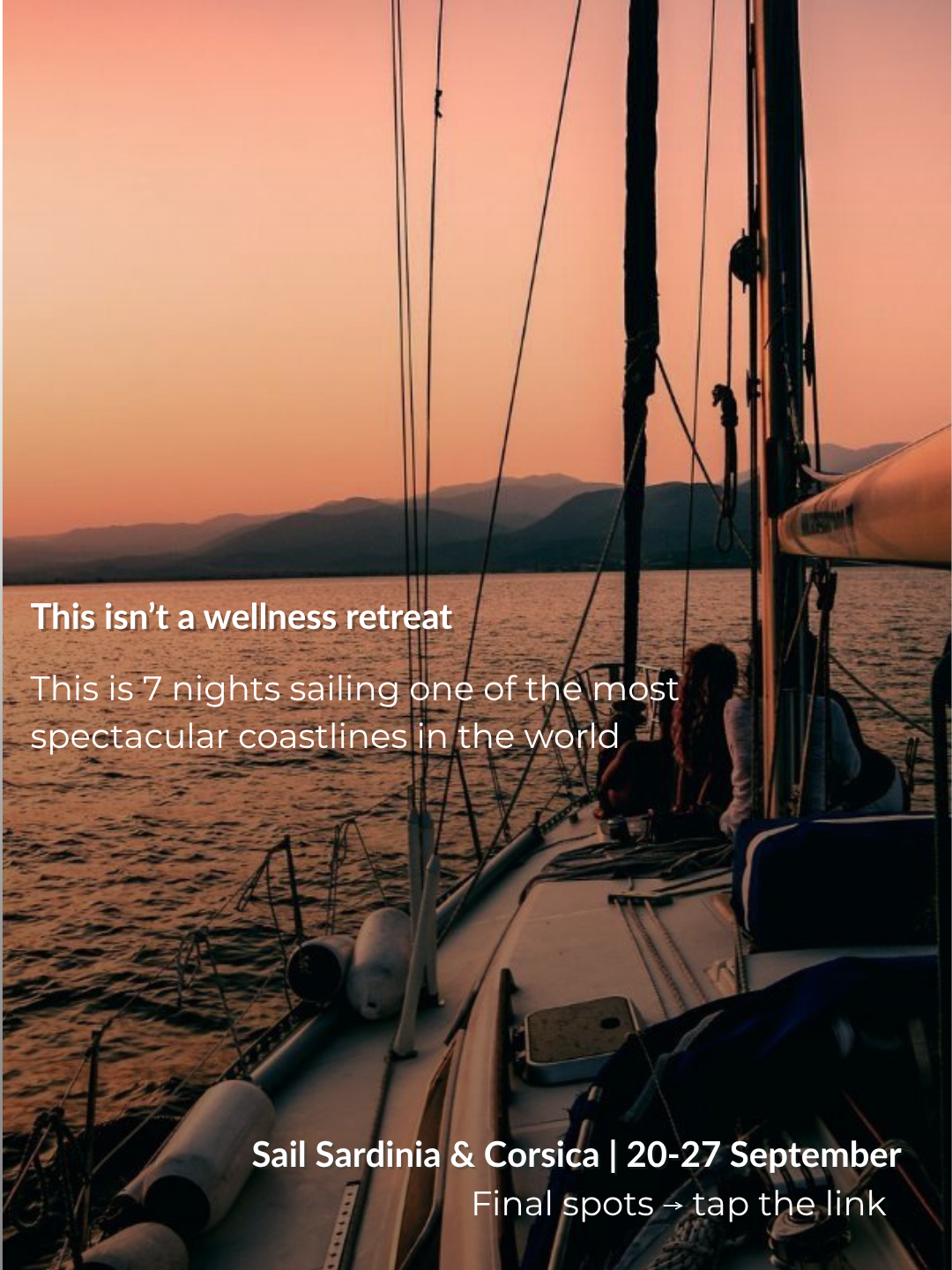 LIFT WITH NESS Facebook ad: 7 Nights Sailing Sardinia & Corsica | One Cabin Left!