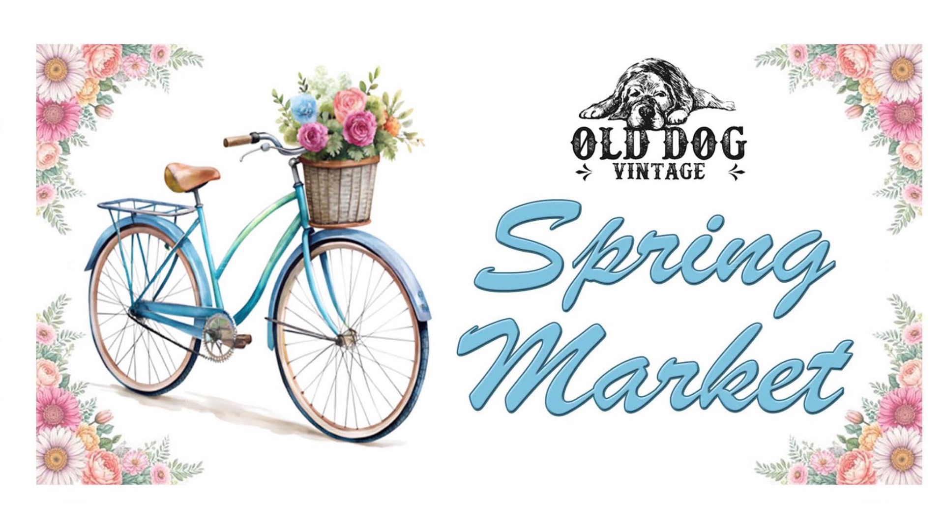 Old Dog Vintage Facebook ad: Spring Market at Old Dog Vintage